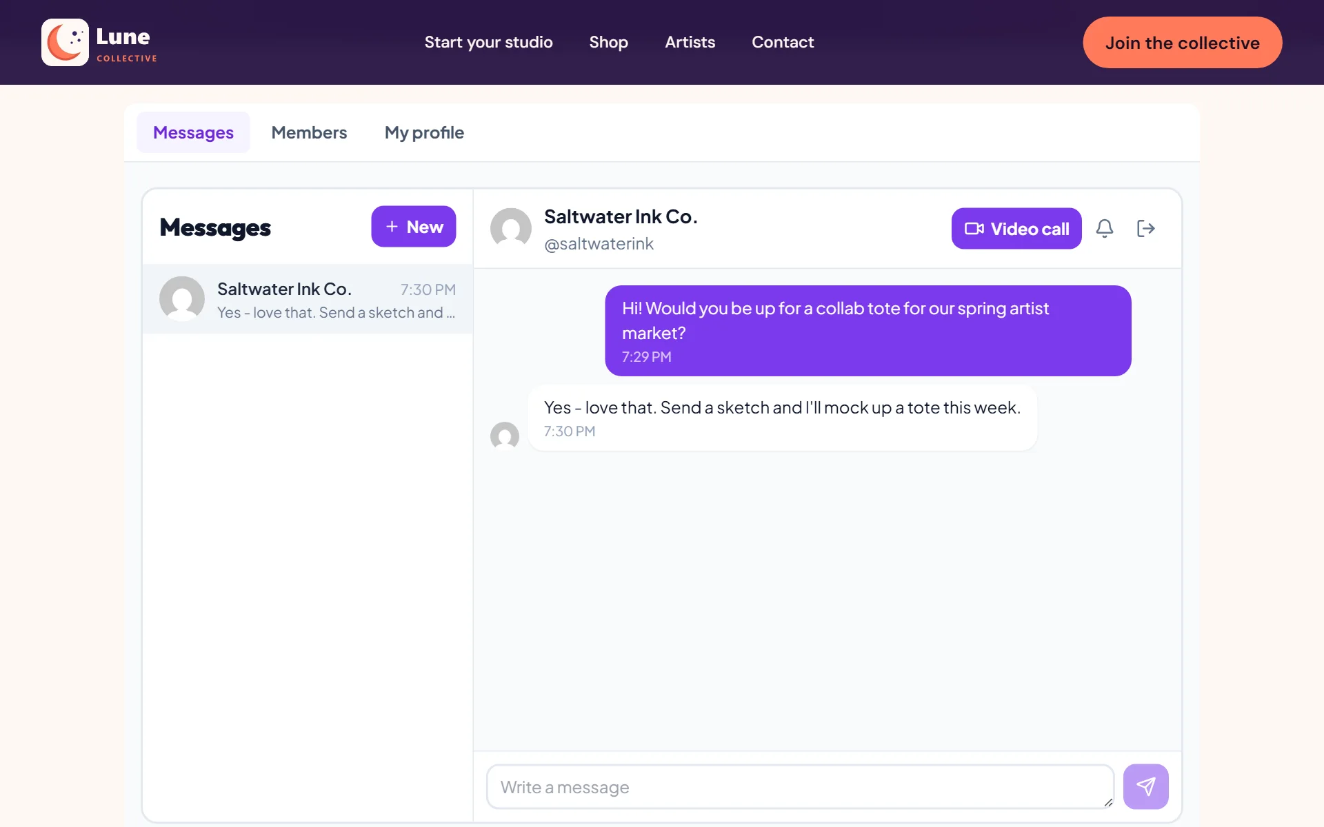 Members chat with each other on your site