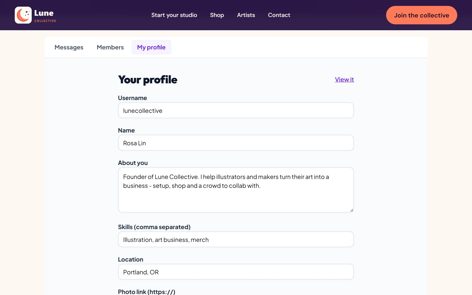 Everyone updates their own profile and links