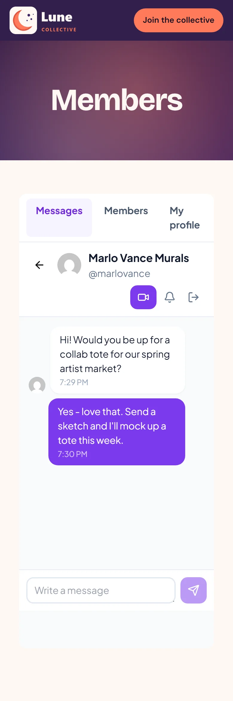 Replies come back on the same page