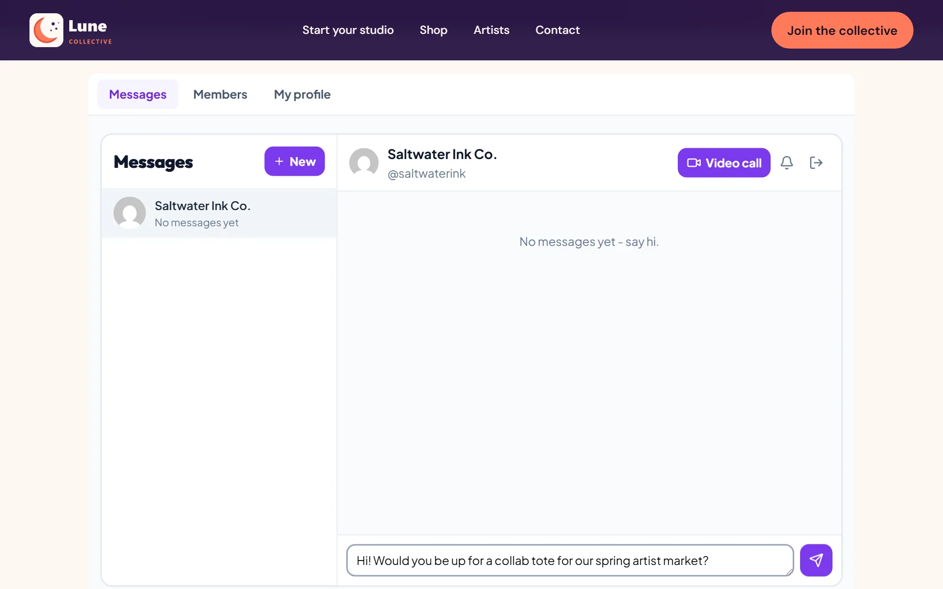 Start a conversation from any profile