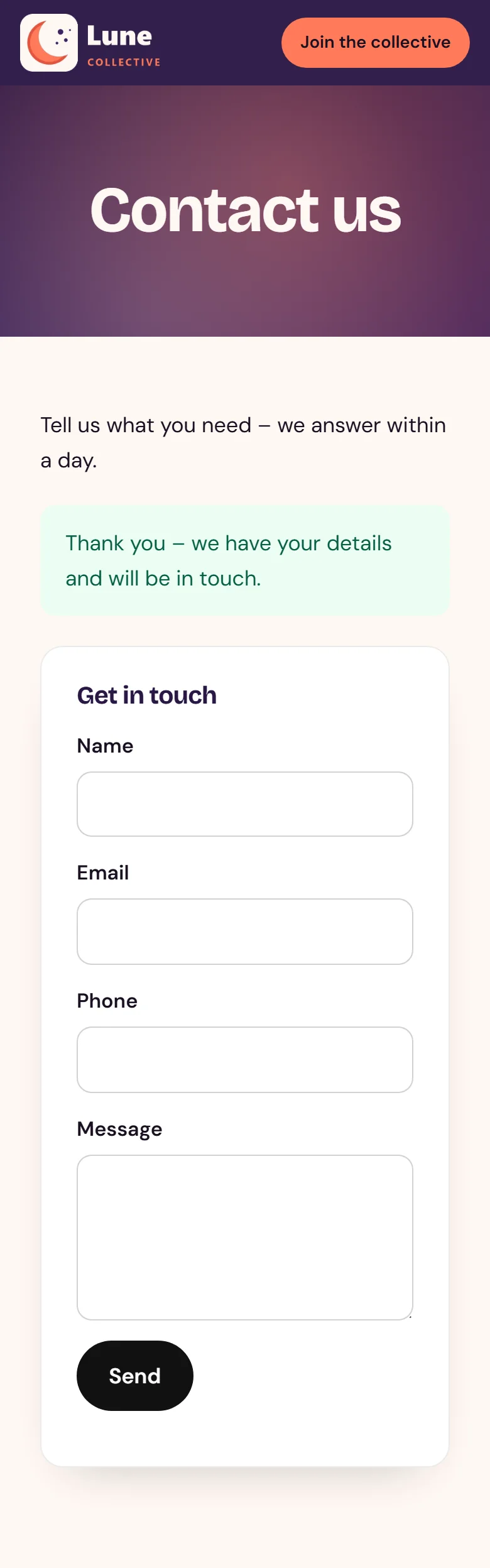 Hit send - it's in your CRM straight away