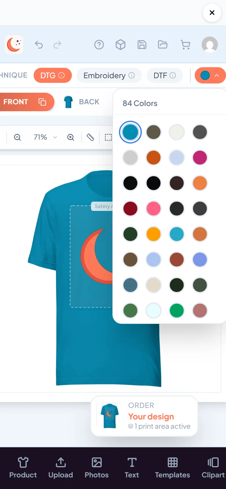 Try every product colour without starting over