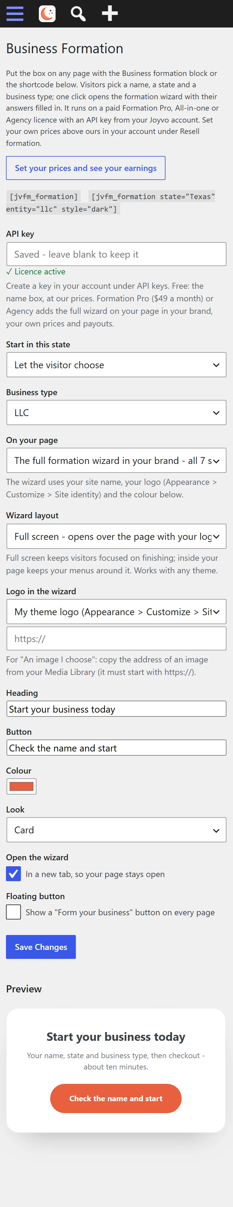 Your design, your pricing, your page