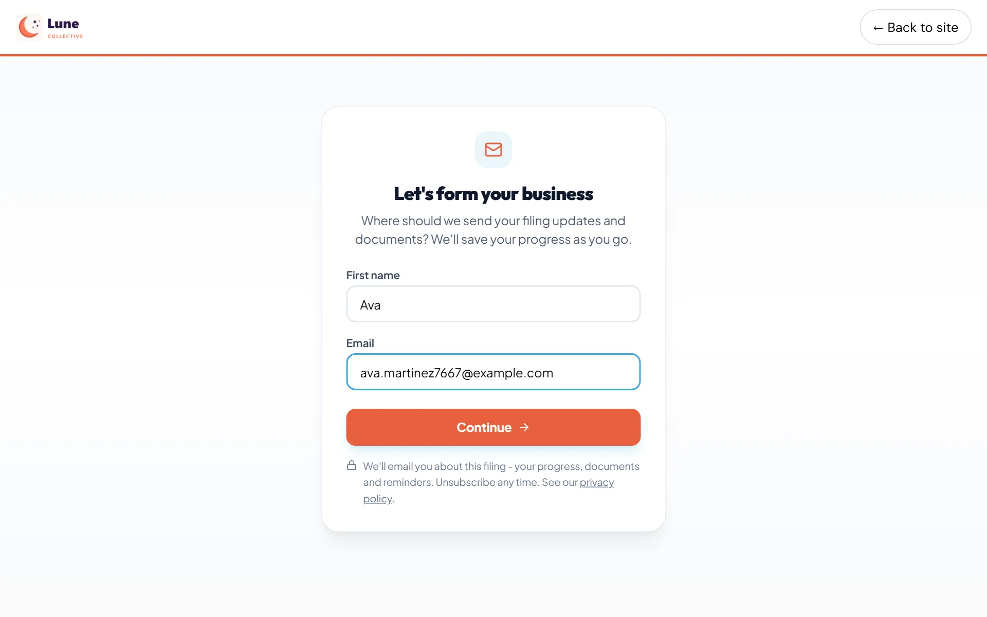 It starts with an email, so nothing gets lost