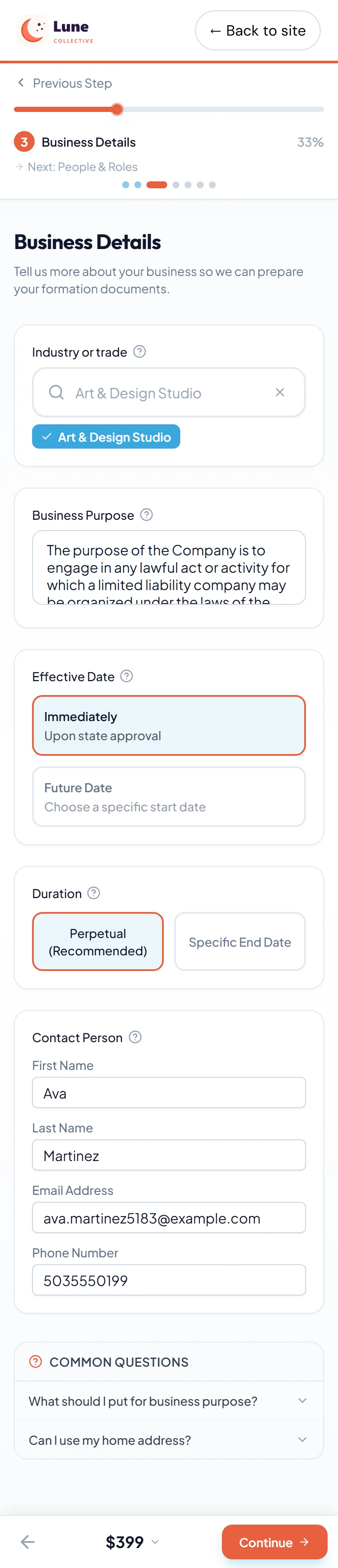 Business details explained simply