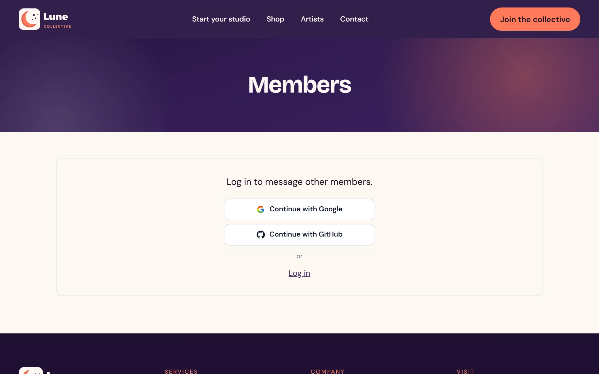 Already part of the community's sign-in prompt