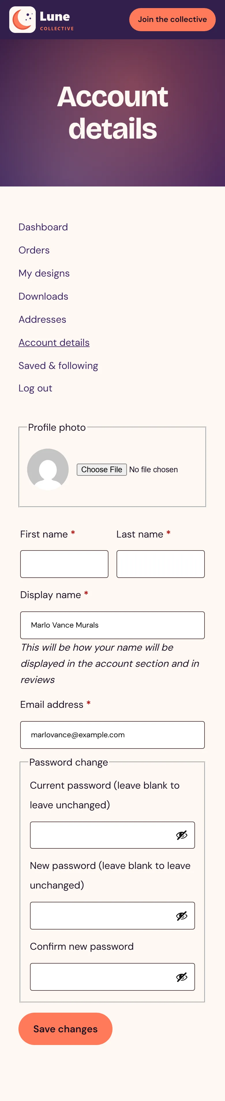 Members keep the photo they signed in with, or upload a new one