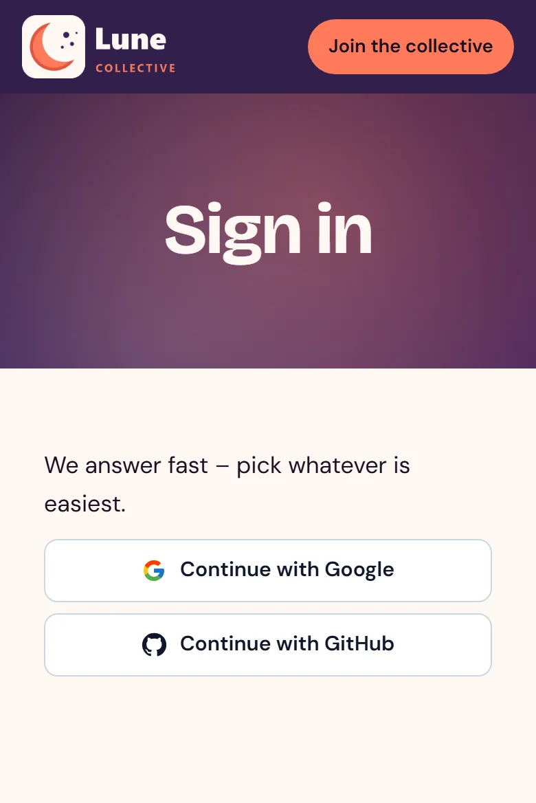 Place sign-in buttons on any page with a shortcode