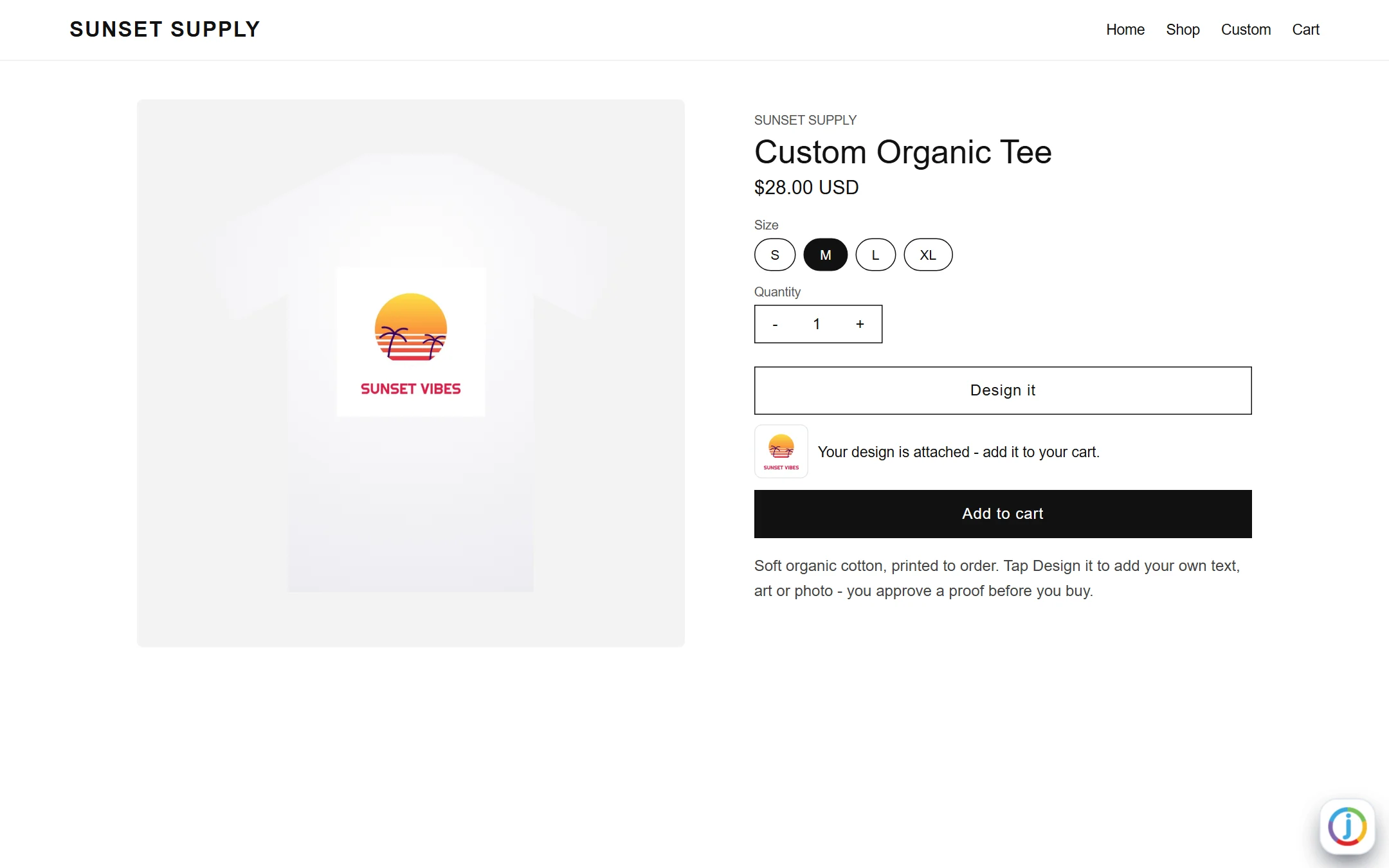 Approved - the design rides on the cart line