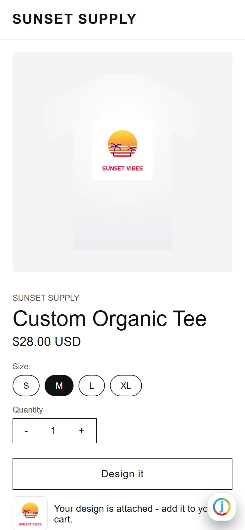 Approved - the design rides on the cart line