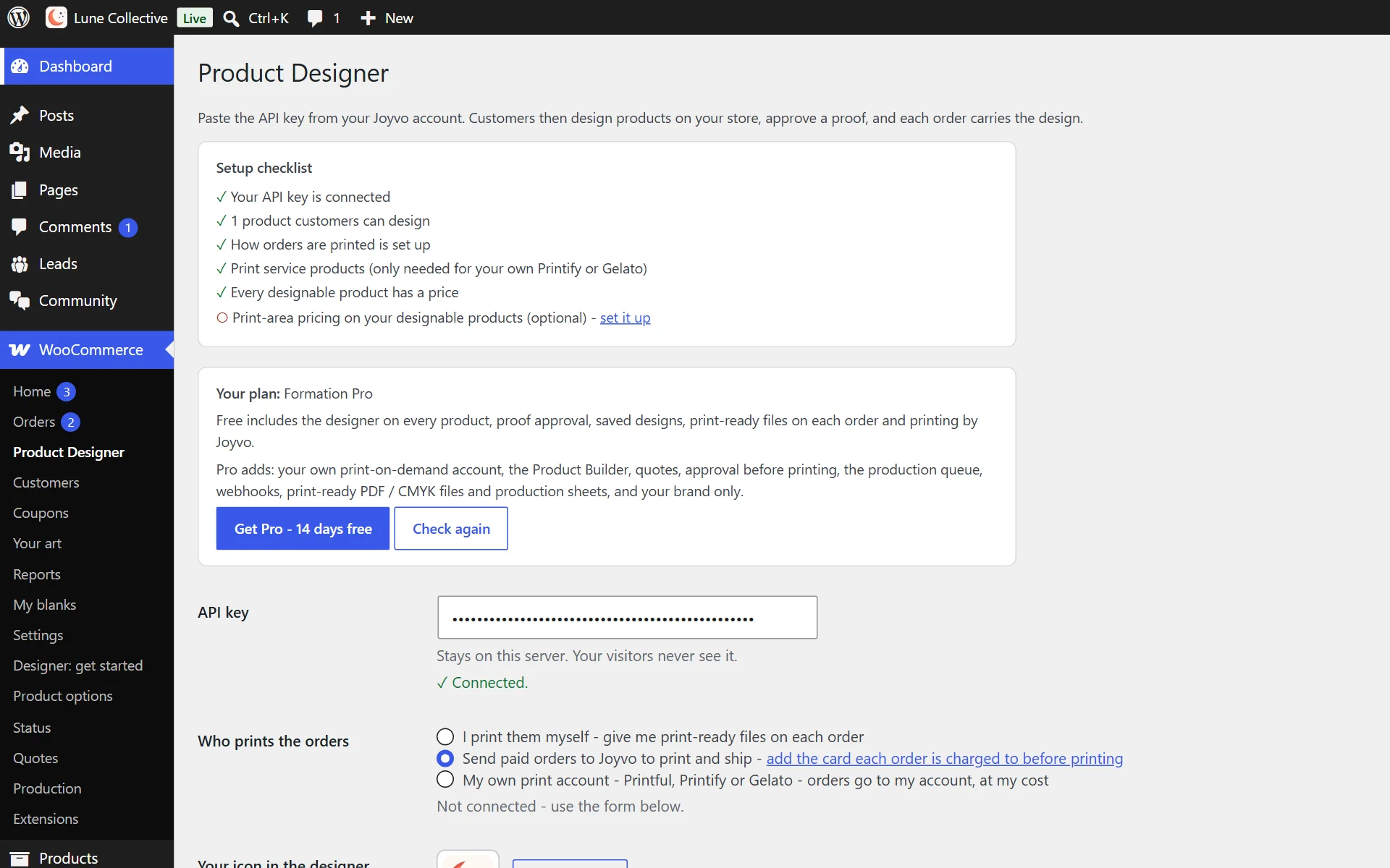 Designer: your print account, your margins