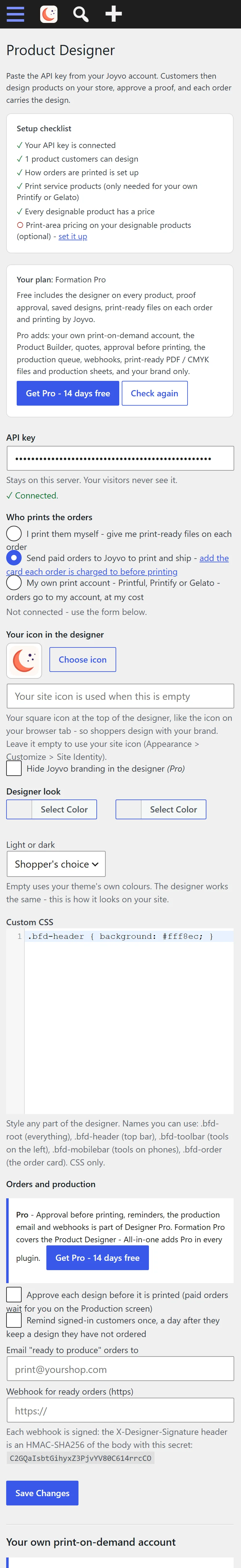 Designer: your print account, your margins